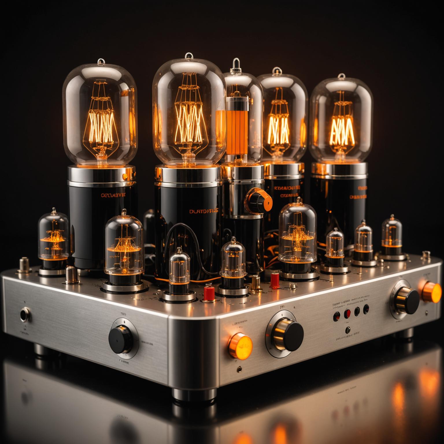 ProStereo tube amplifier with glowing valves